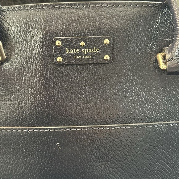 Navy Blue Leather Kate Spade Purse - Picture 2 of 6